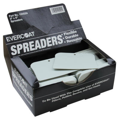 Evercoat 100524 Spreader With Display Box, 3 x 4 in, Plastic — Yellow