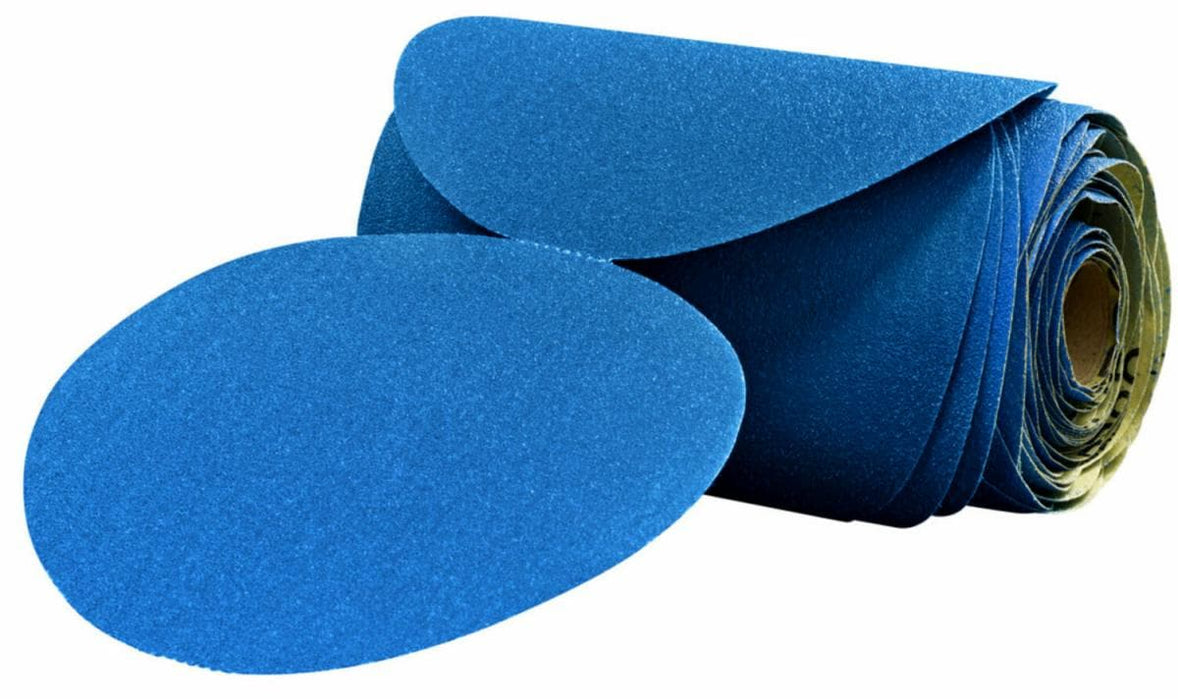 3M™ 36214 321U Series Abrasive Disc Roll, 6 in Dia, 800 Grit, PSA, Blue