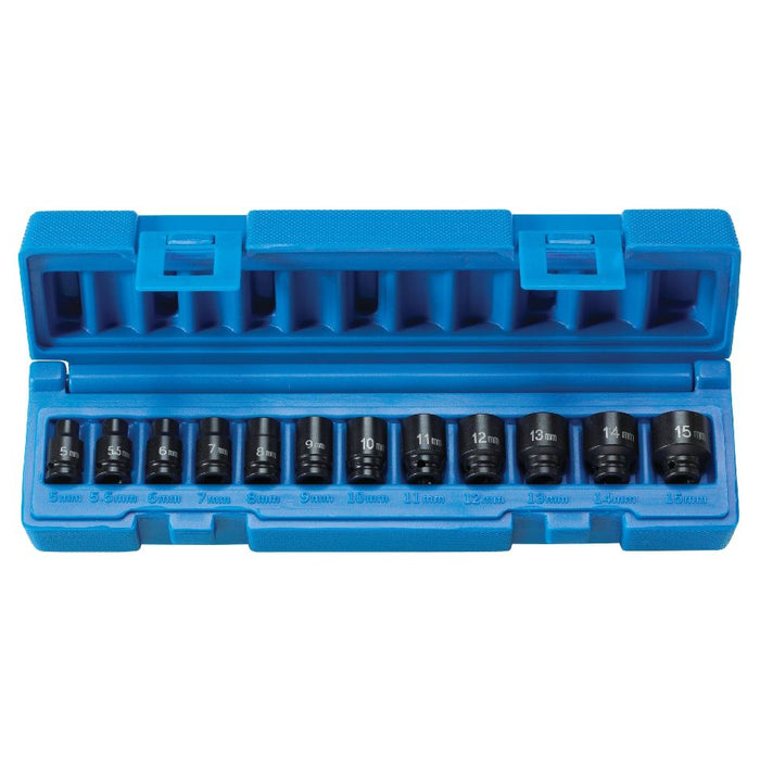 Grey Pneumatic Socket Sets 1/4"" Drive 12 Pc. Metric Magnetic Impa โ view 2