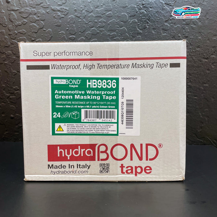 HB Green Masking Tape Automotive Waterproof 1 1/2", 6 rolls EA β view 3