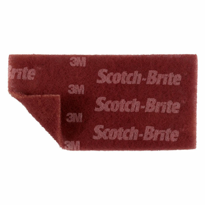 Scotch-Brite™ 64659 Non-Woven Durable Flex Hand Pad, 4-1/2 in W x 9 in L, 320/400 Grit, A Very Fine Grade, Maroon