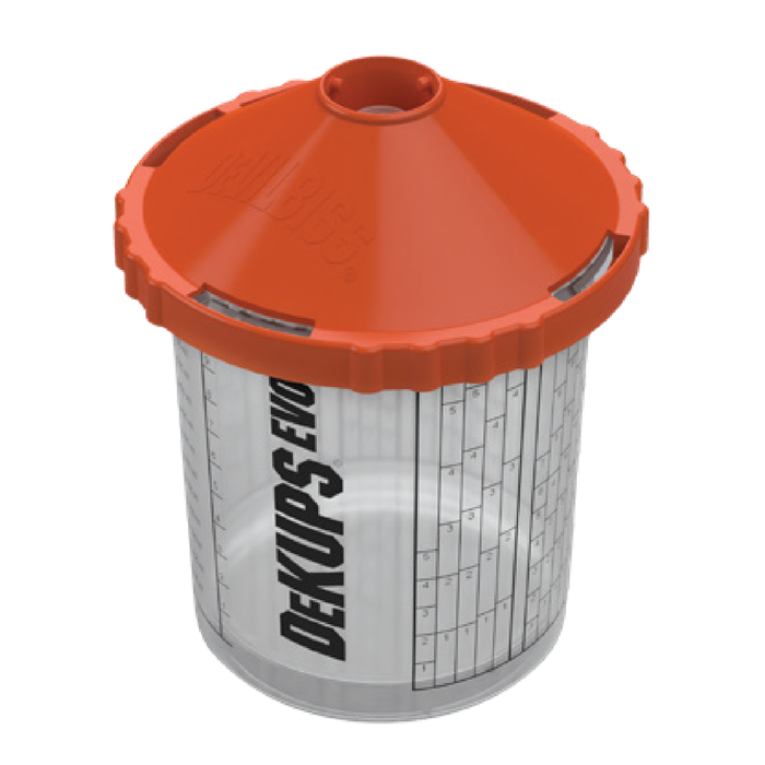 DeVilbiss 9Oz Cup, 200 Micron Lid, Kit 50