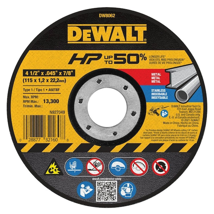 DeWALT CUT OFF WHEEL;25/PK