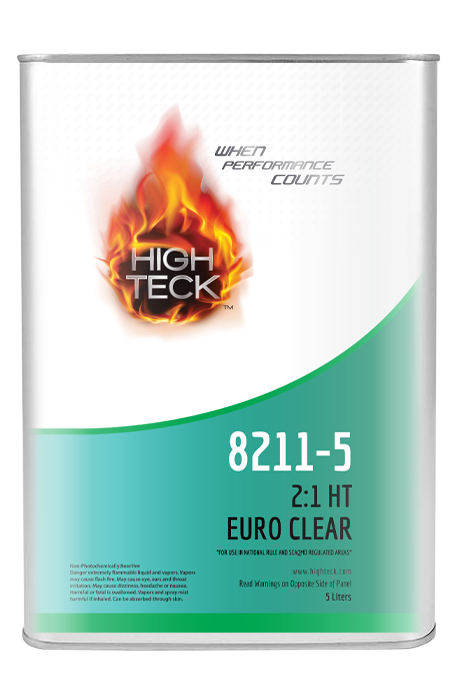 High Teck Products (5L) HIGH TECK EURO CLEAR - 2:1 MIX RATIO - NR&SCAQMD- WATER WHITE