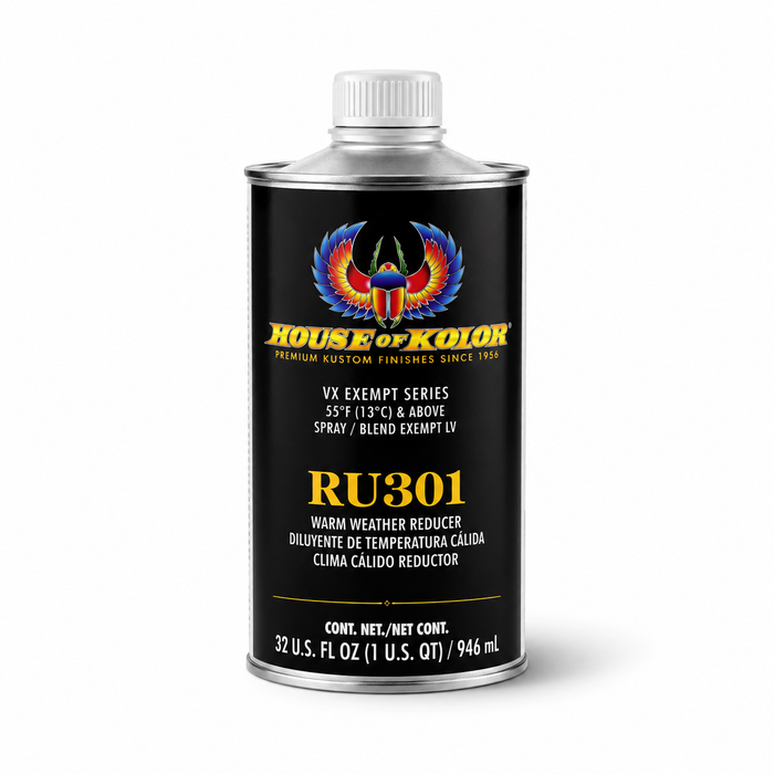 House of Kolor OF KOLOR RU301-Q02 LV Warm Weather Reducer, 1 qt Can, 85 to 100 deg F