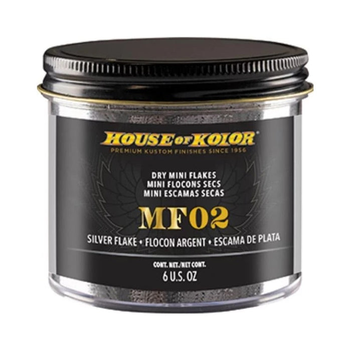 House of Kolor Dry Flake Silver 6 Oz Can MF02-C01, 1/256th Rectangle Chips