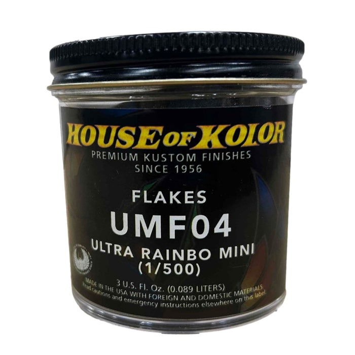 House of Kolor UMF04-B01 Ultra Rainbo Dry Flake 3 oz Can, 1/500th Square Pigment
