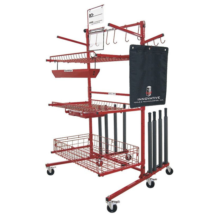 Innovative Tools SSPC-B Parts Cart B Mobile Storage Rack, 41 to 51 in L x 31 in W x 73 in H, Powder- โ view 3