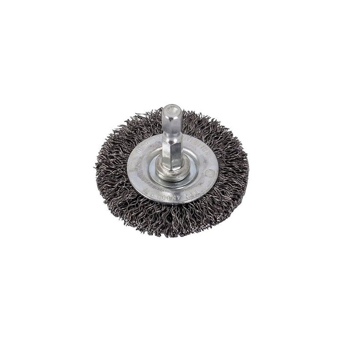AES Industries Industries 1860 Coarse Wire Wheel with Shank, 2 in, 1/4 in Shank, Steel