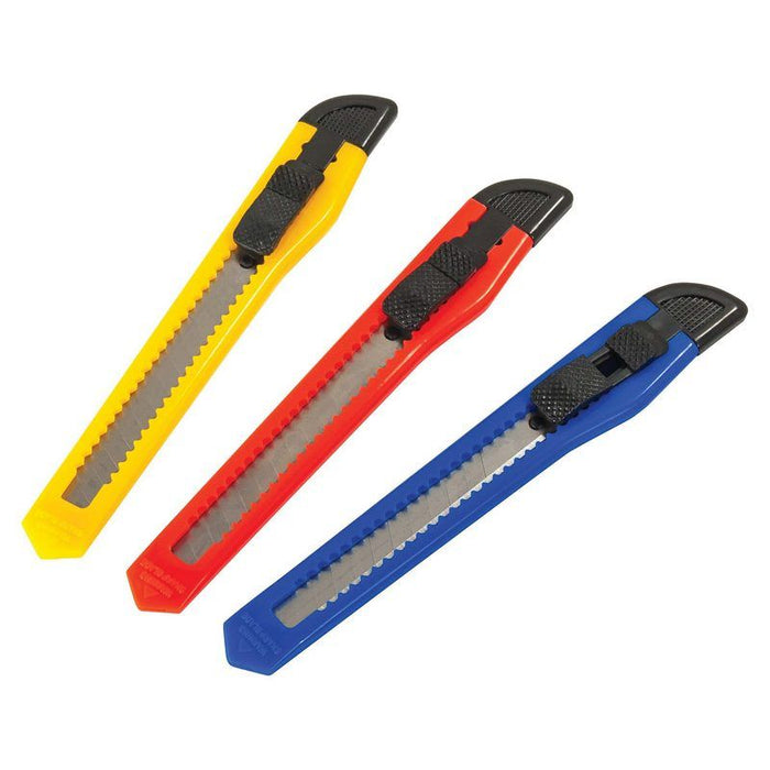 AES Industries Industries 243-75 Small Snap-Off Blade Utility Knife - Display Box, ABS Body, Steel B