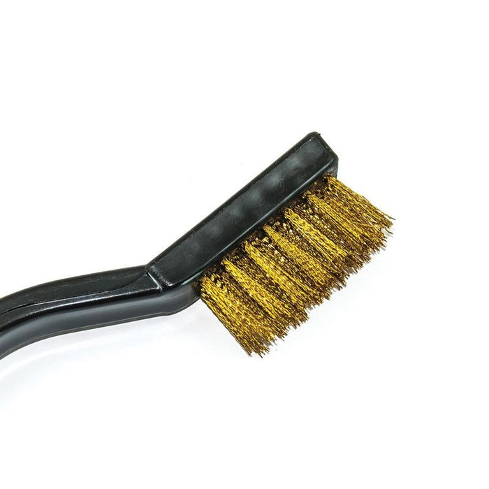AES Industries Industries 609-B Detail Brush, 7 in OAL, 1/2 in Brush, Brass, Nylon Handle