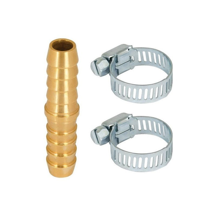 AES Industries Industries 7342 Air Hose Splicer Kit, 3/8 in, Hose Barb, Brass
