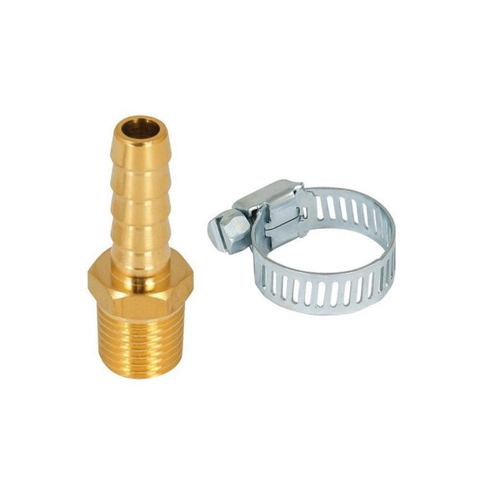 AES Industries Industries 7346 Air Hose Repair Kit, 5/16 x 1/4 in, Hose Barb x MNPT, Brass