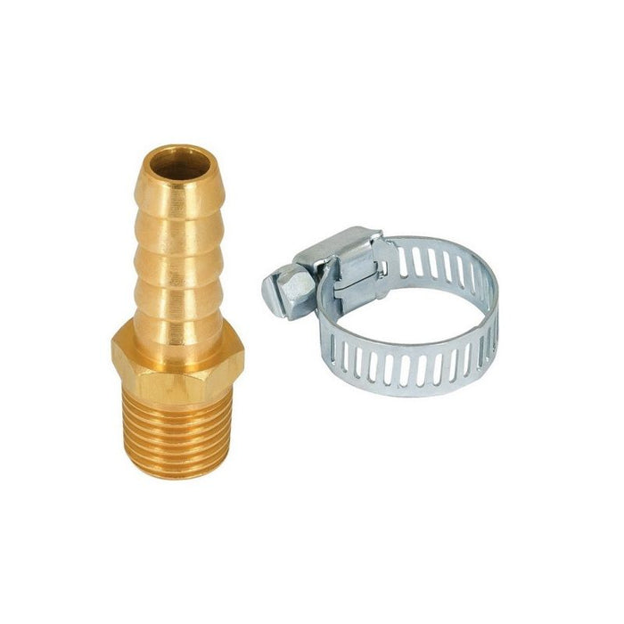 AES Industries Industries 7347 Air Hose Repair Kit, 3/8 x 1/4 in, Hose Barb x MNPT, Brass
