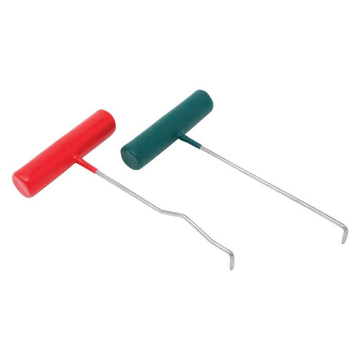AES Industries Industries 9317 2-Piece Pull Rod Set, Vinyl Grip, Green/Red