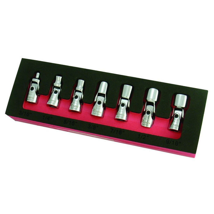 Astro Pneumatic Tool Company Socket Set, 1/4 In Drive, System Of Measurement: Imperial, 6 -Point, 7