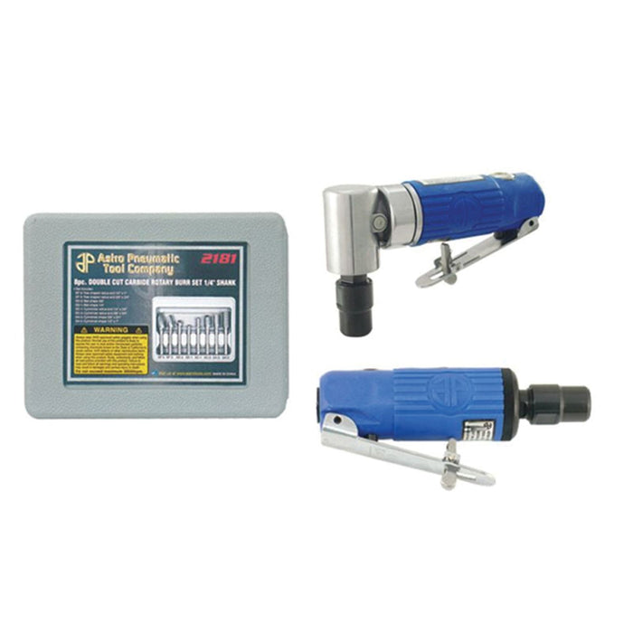 Astro Pneumatic Tool Company Astro Pneumatic 1221 Die Grinder Set, 1/4 in, 3 cfm, 2000 rpm, 25000 rp