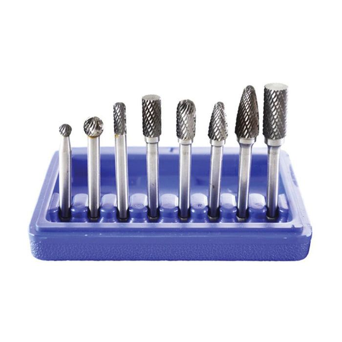 Astro Pneumatic 2181 8-Piece Rotary Burr Set, Carbide, Use With: