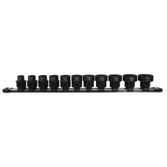Astro Pneumatic® 78211 Nano 11-Piece Impact Socket Set, SAE, 1/2 in, Hex Drive