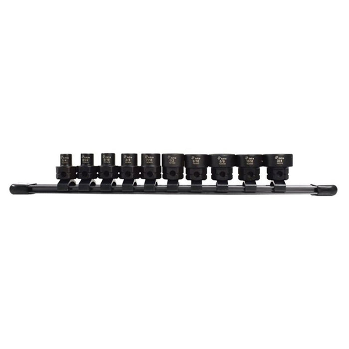 Astro Pneumatic Tool Company Astro Pneumatic 78310 Nano 10-Piece Impact Socket Set, SAE, 3/8 in, Hex
