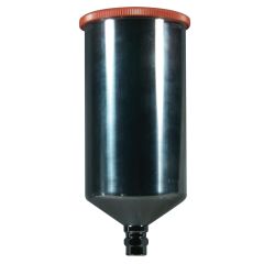 Astro Pneumatic® PCU3501S Gravity Feed Cup with Screw-on Lid, 1 L Capacity, M16 x 1.5 Female Thread, Aluminum