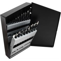 Astro Pneumatic® Onyx TS21 Mechanics Length 21-Piece Turbostep Twist Drill Bit Set, 1/16 to 3/8 in, High Speed Steel