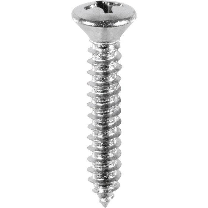 Auveco #10 X 1 Phillips Oval Head Tap Screw Zinc