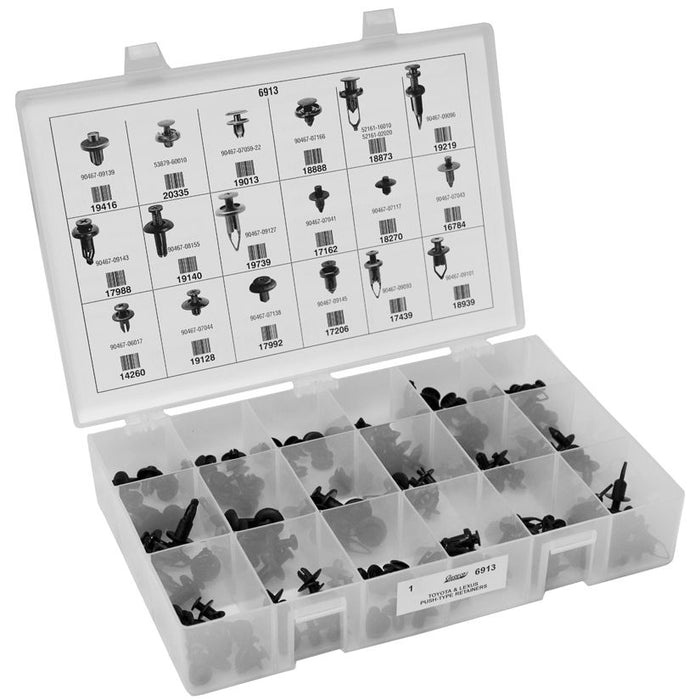 Auveco Toyota & Lexus Push-Type Retainers Quik-Select Ii Kit