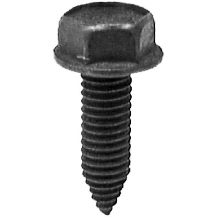 Auveco 12324 Hex Washer Head CA Point Body Bolt, M6 x 1 mm Screw x 20 mm L, Black Phosphate