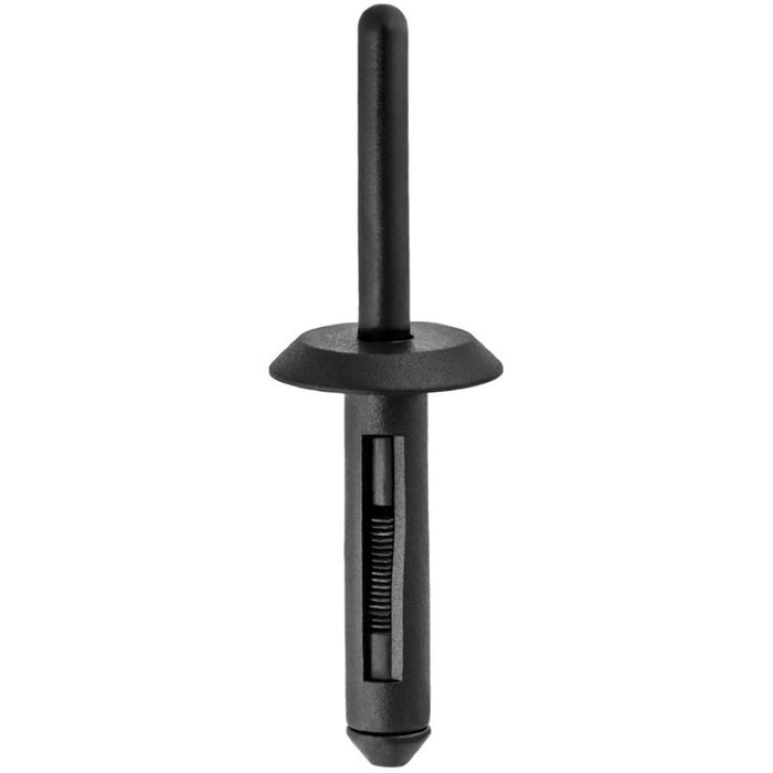 Auveco 13750 Type 1 Rivet, 1/4 in Dia Hole, Black Nylon, Grip Range 5/32‑13/32 in