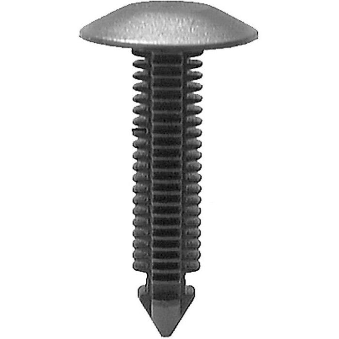 Auveco 14036 Single Head Rear Hood Seal Retainer, 3/4 in Dia Bottom Head, Nylon, Black