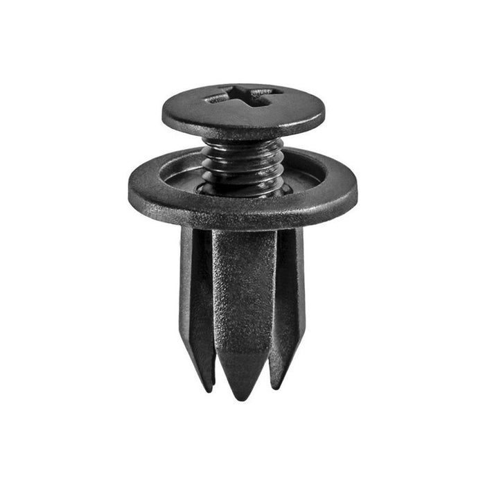 Auveco 14697 Push-Type Screw-Type with Open End Type 1 Retainer, 14 mm Dia Head x 11 mm L Stem x 7 m