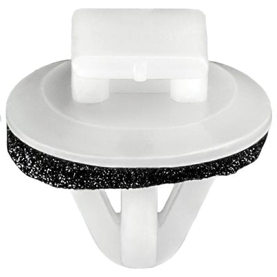 Auveco 15695 Molding Clip, 15 mm Dia Head x 9 mm L Stem x 8 mm Hole, Nylon, White