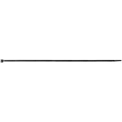 Auveco 15753 Light-Duty Cable Tie, 14 in L x 3/16 in W, 50 lb Load, Nylon, Black