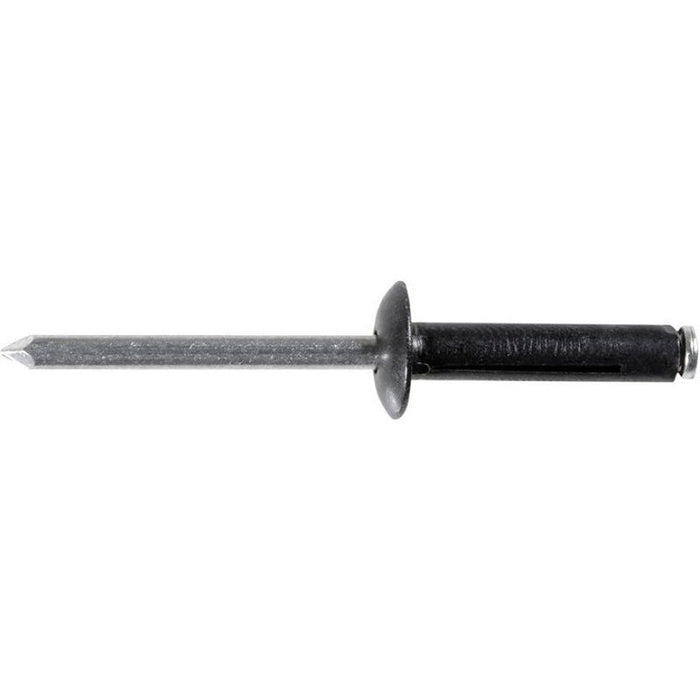 Auveco 17121 Split-Type Rivet, 3/16 in Dia x 5/64 to 15/64 in Grip Range, Aluminum, Black โ view 2