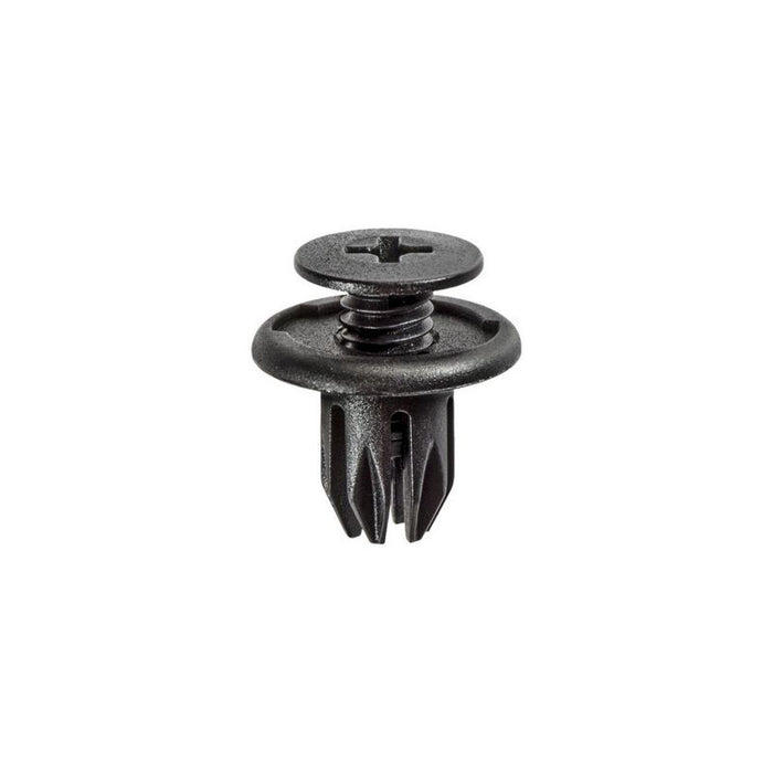 Auveco 17267 Push/Screw-Type with Open End Front and Rear Bumper Retainer, 20 mm Dia Head, Nylon, Bl — view 2