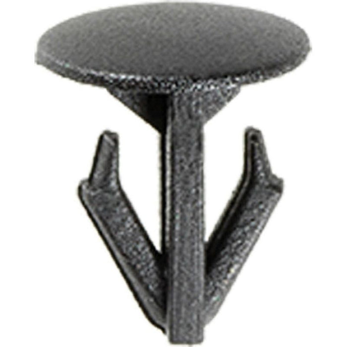 Auveco 18114 Single Head Type 4 Hood Insulation Retaining Clip, 10 mm Dia Bottom Head, Nylon, Black