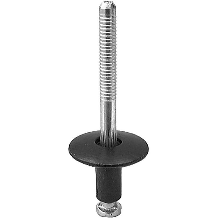Auveco 18167 Rivet, 1/4 in Dia x 3/32 to 9/64 in Grip Range, Aluminum Rivet/Steel Mandrel, Black