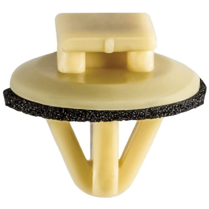 Auveco 19797 Door Molding Clip, 15 mm Dia Head x 9 mm L Stem x 8 mm Hole, Nylon, Butterscotch
