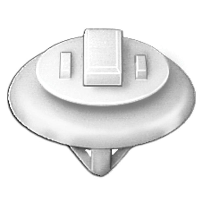 Auveco 20392 Molding Clip, 3/4 in Dia Head x 15/32 in L Stem x 5/16 in Hole, Nylon, White