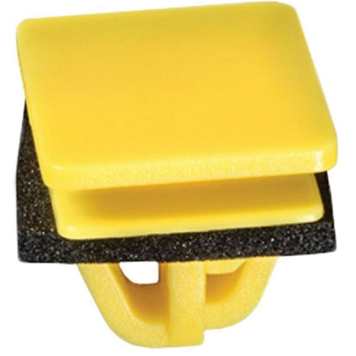 Auveco 20568 Rocker Panel Clip, (16 x 20 mm Top x 14 x 18 mm Bottom) Head x 10 mm L Stem, Nylon, Yel
