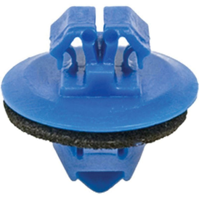 Auveco 20687 Rocker Molding Clip, 17 mm Dia Head x 10 mm L Stem, Nylon, Blue