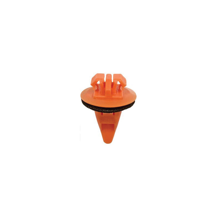 Auveco 20688 Wheel Flare Molding Clip, 17 mm Dia Head x 17 mm L Stem, Nylon, Orange