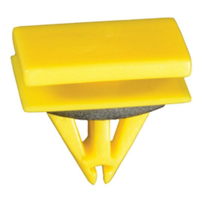 Auveco 20756 Rocker Panel Molding Clip, (9/16 x 25/32 in Top x 5/8 x 13/16 Bottom) Head, Nylon, Yell