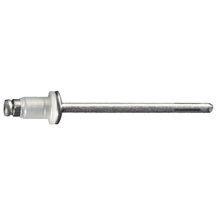 Auveco 20788 Specialty Rivet, 1/8 in Dia x 3/64 to 1/8 in Grip Range, Aluminum Rivet/Steel Mandrel