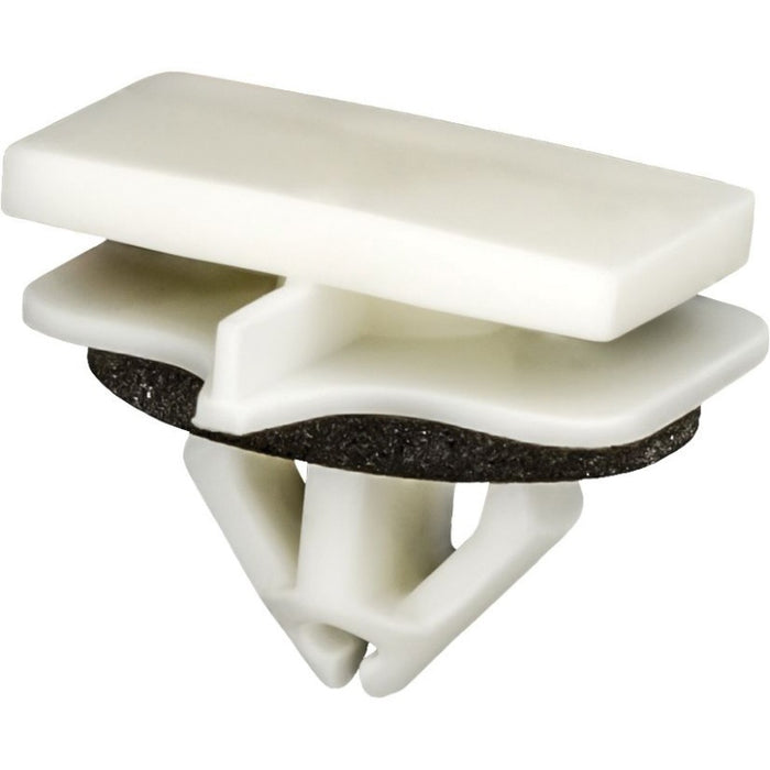 Auveco 20817 Door Trim Retaining Molding Clip, (14 x 20 mm Top x 15 x 20 mm Bottom) Head, Nylon, Whi