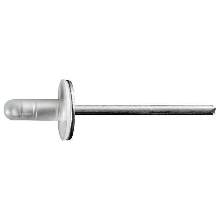Auveco 20834 Specialty Rivet, 3/16 in Dia x 1/16 to 1/4 in Grip Range, Aluminum Rivet/Steel Mandrel