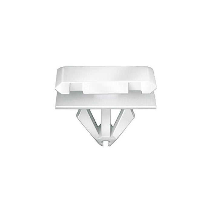 Auveco 20934 Body Side Molding Clip, (12 x 20 mm) Head x 11 mm L Stem x 9 mm Hole, Nylon, White