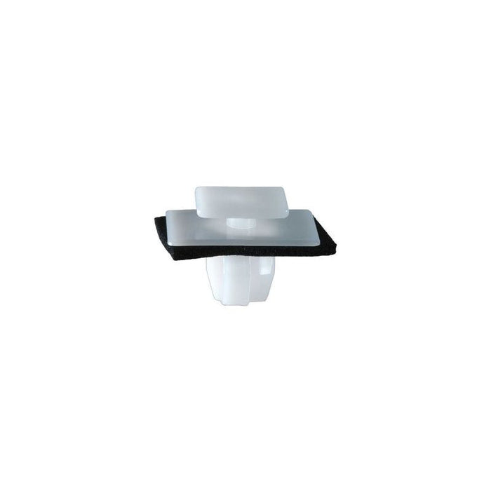 Auveco 21136 Molding Clip, (10 x 12 mm Top x 14 x 20 mm Bottom) Head x 10 mm L Stem, Nylon, White