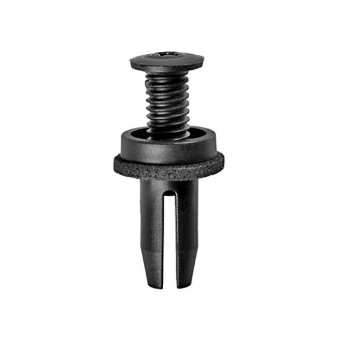 Auveco 21500 Push/Screw-Type with Open End Cowl Vent Retainer, 20 mm Dia Head x 12 mm L Stem, Nylon,
